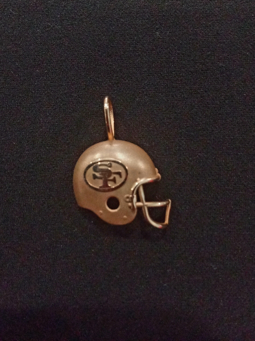 '94 San Francisco 49ers 14k Gold SF Football NFL Helmet Pendant Charm Signed